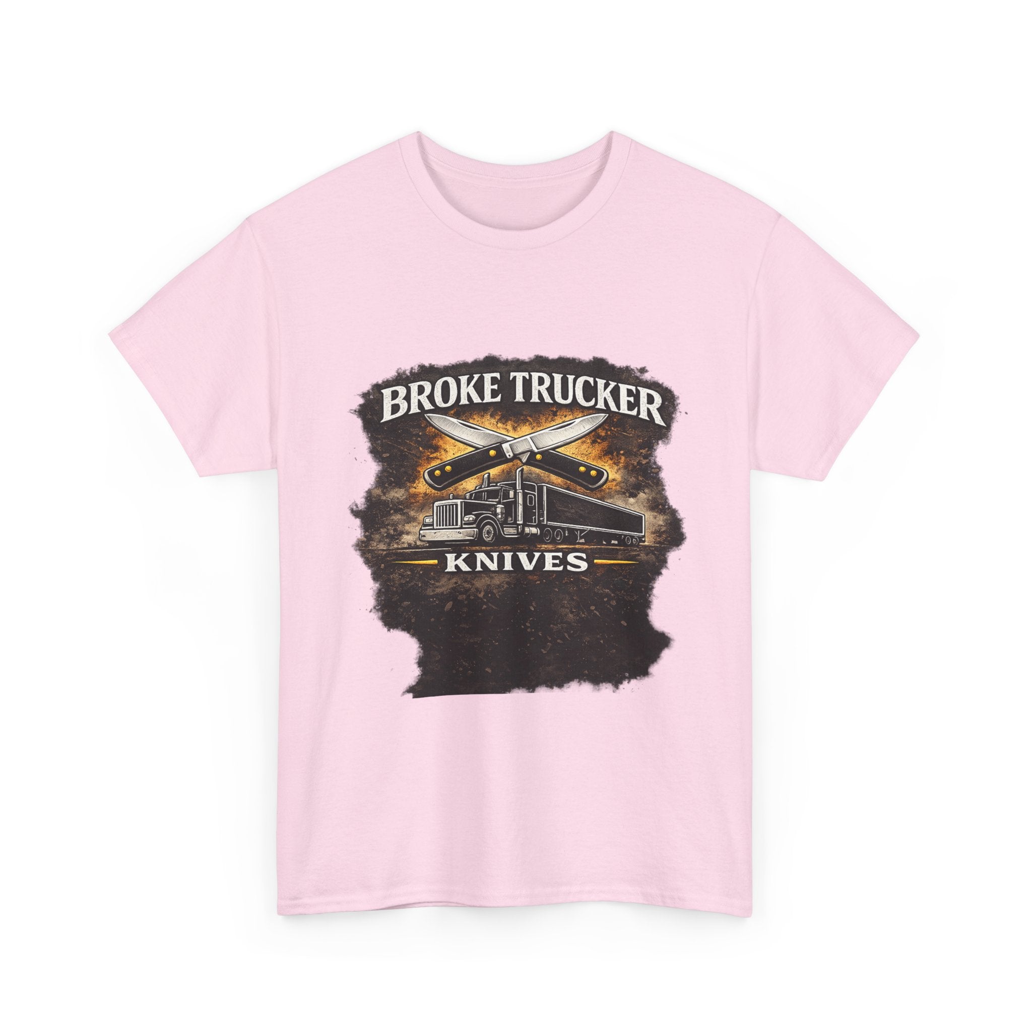 Broke Trucker Knives Tee — Vintage Trucker Knife Graphic Shirt
