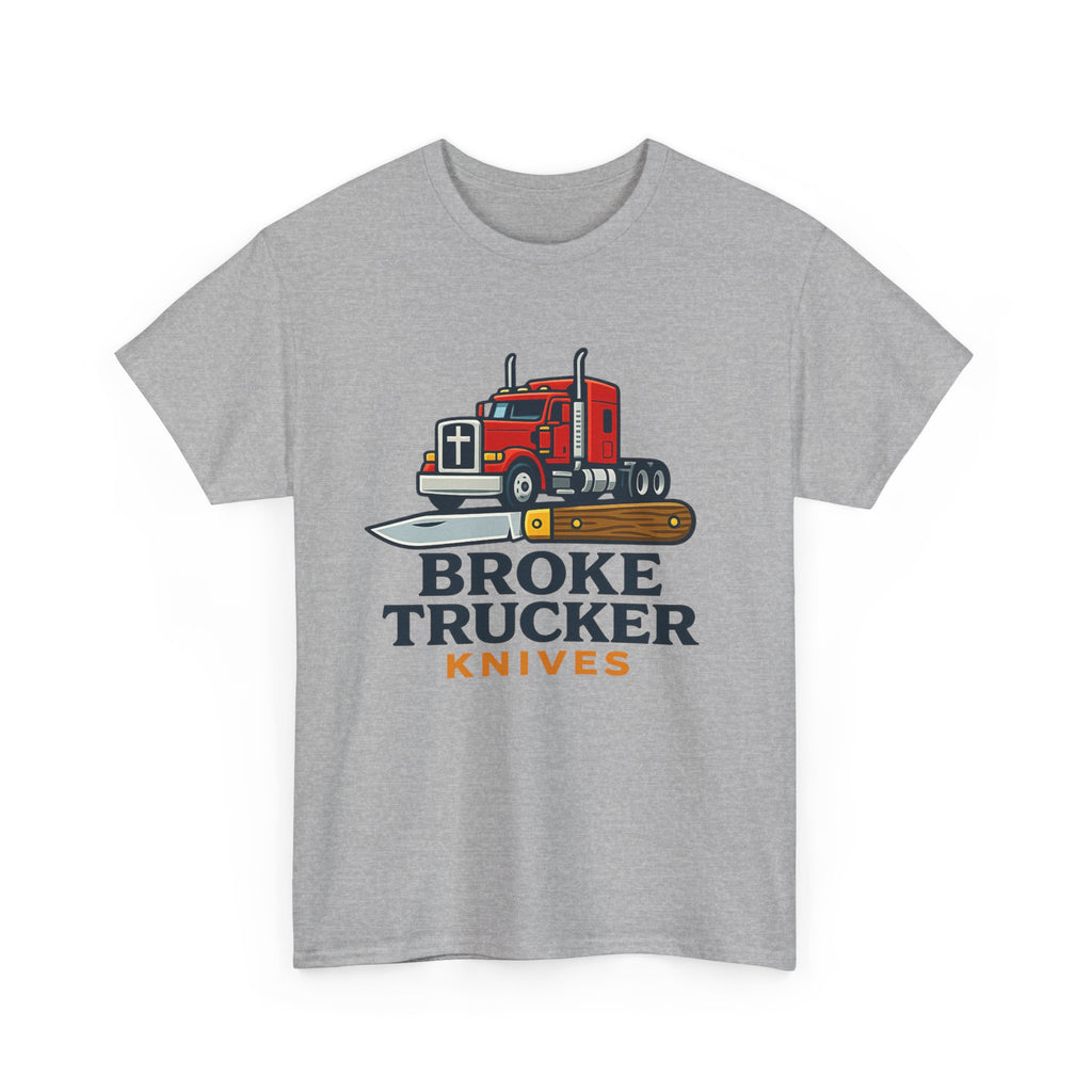 Broke Trucker Knives Truck Graphic Tee | Semi Truck Knife Logo T-Shirt