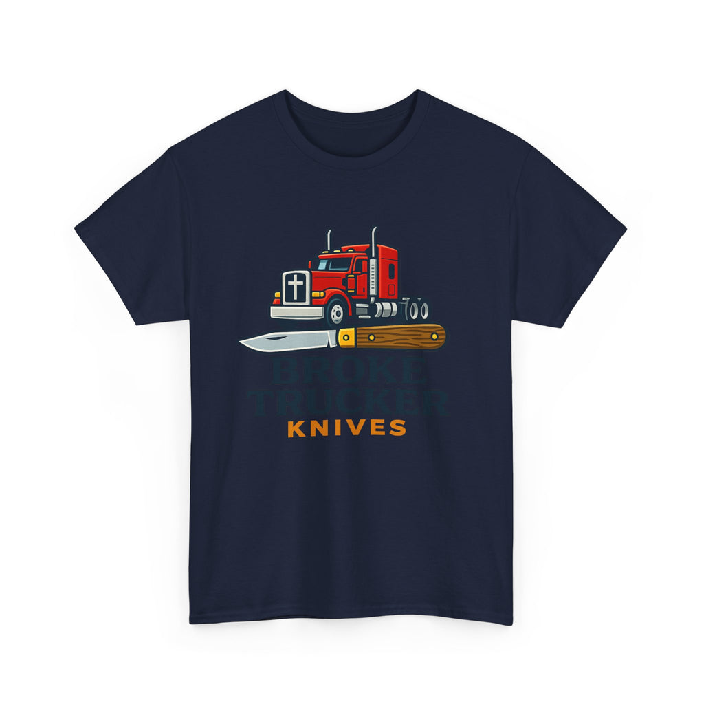 Broke Trucker Knives Truck Graphic Tee | Semi Truck Knife Logo T-Shirt