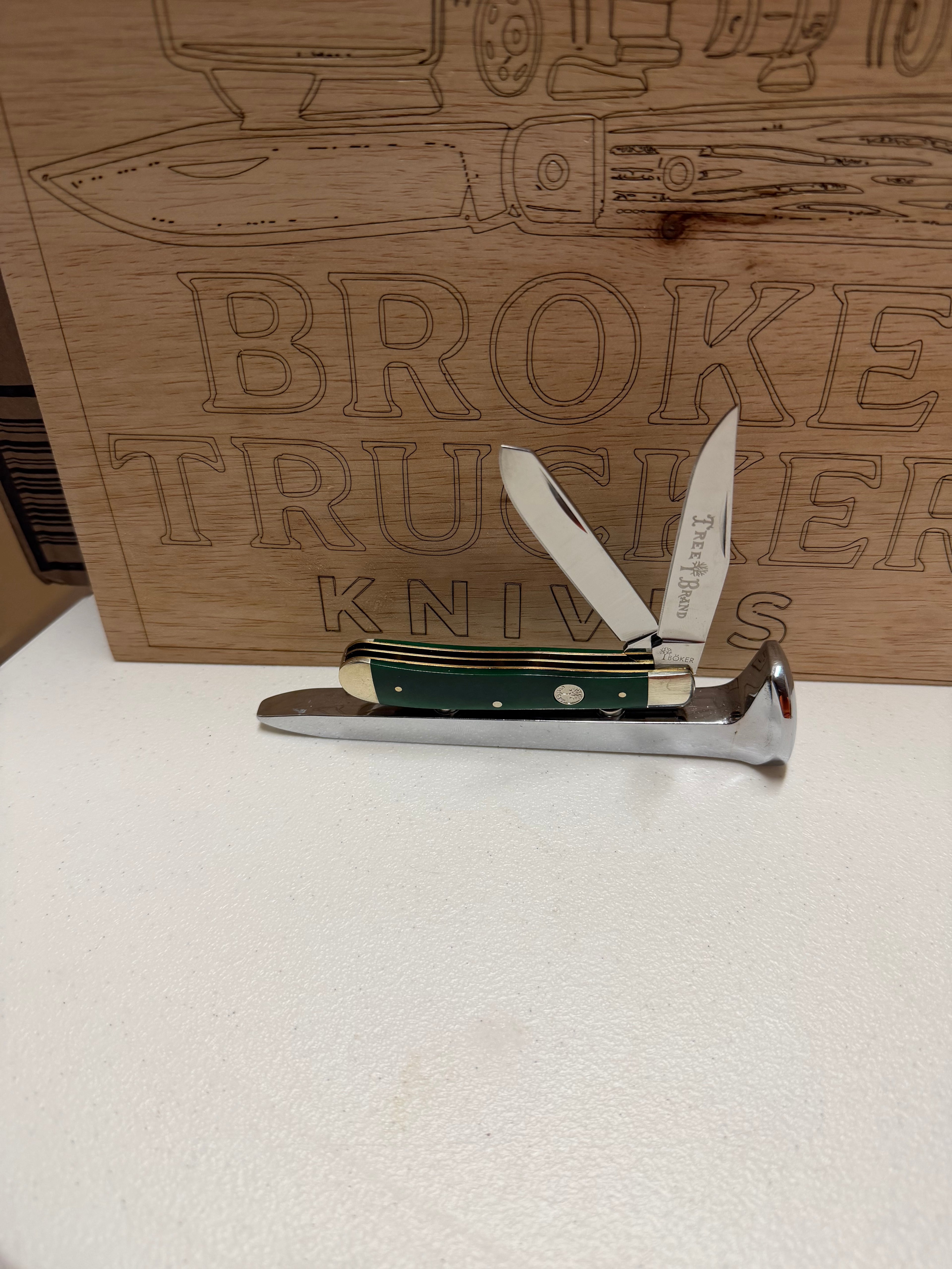 Boker Smooth Green Bone Trapper