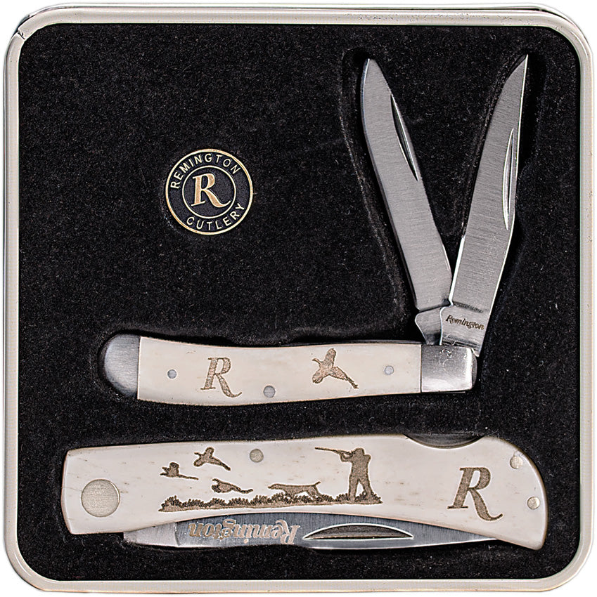 Remington Flushing Pheasant Knives in Collectors Tin