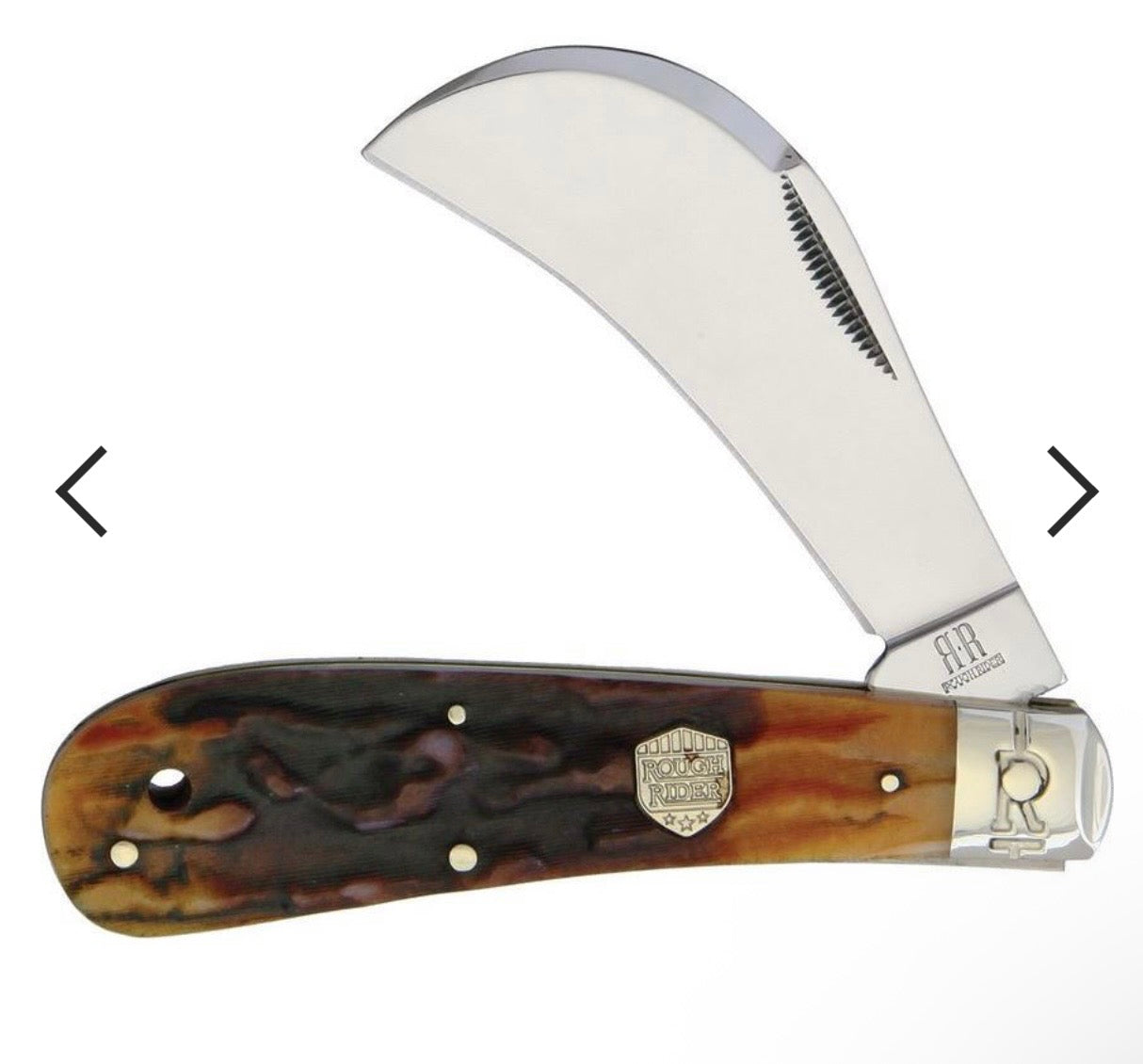Rough Ryder Brown Stag Bone Hawkbill