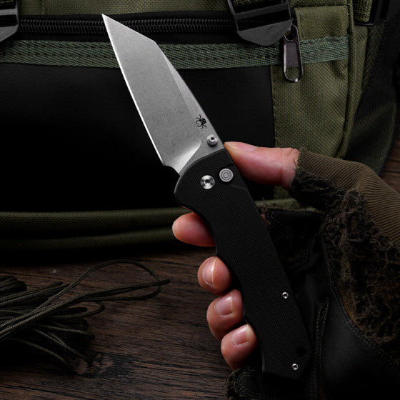 Klaken J314- Frontline ，D2 Blade, G10 Handle，Black