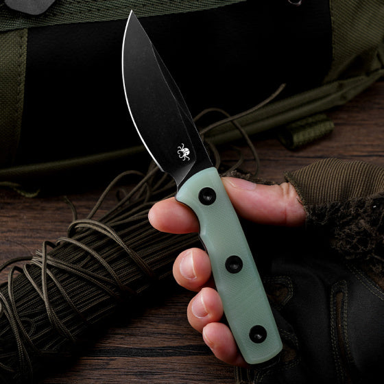 Klaken Z069 Apex ,14C28N Blade ， G10 Handle ，Jade/Black Fixed Blade