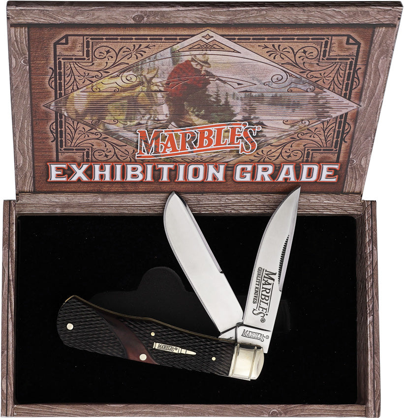 Marbles Exhibition Grade Brown Checker Bone Trapper