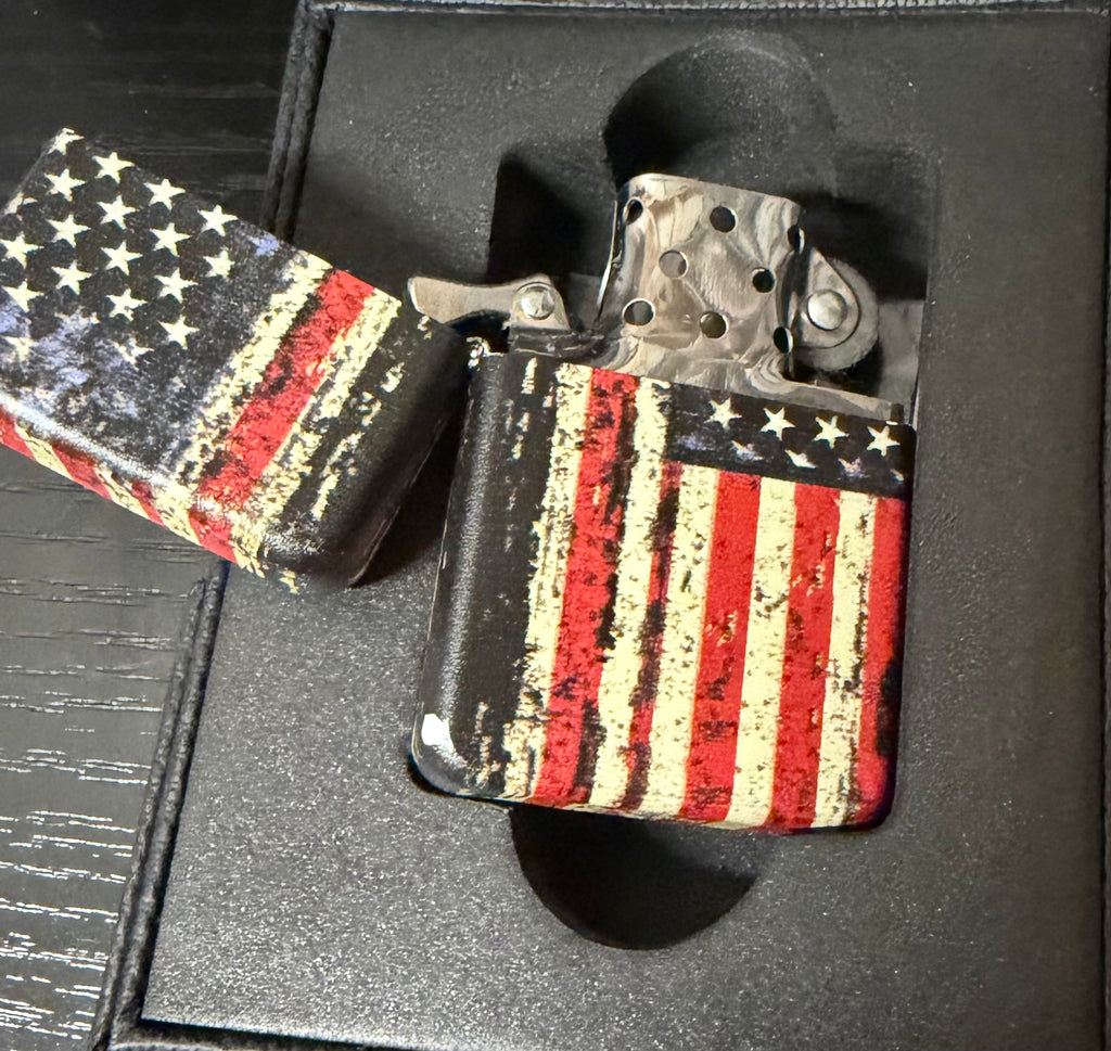 Knight Brand Rustic USA Flag Lighter