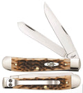Case 6549 Amber Bone Trapper w/ Clip
