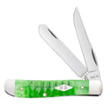 Case XX Bright Green Gator Jigged Bone Mini Trapper Folding Knife CA11441