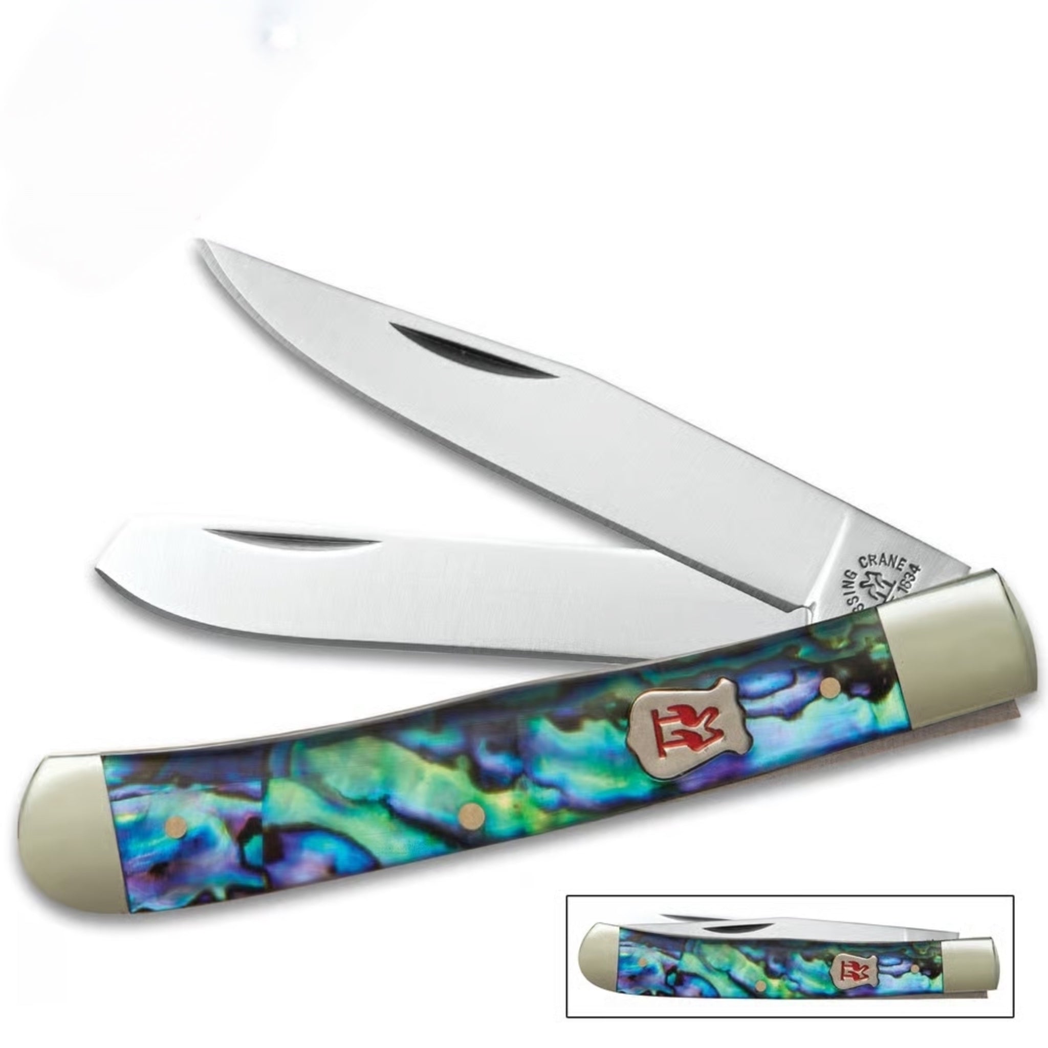 KISSING CRANE GENUINE ABALONE TRAPPER