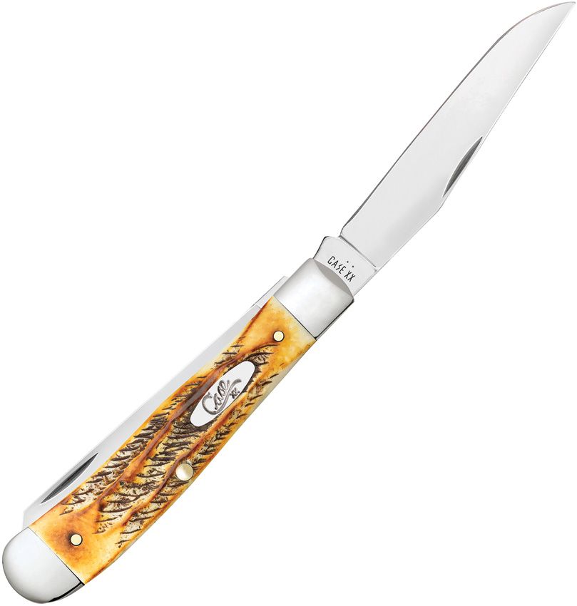 Case 65345 6.5 Bone Stag Trapper w/clip