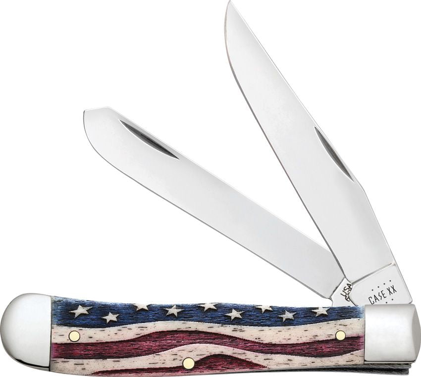 Case Star Spangled Natural Bone Color Wash Trapper