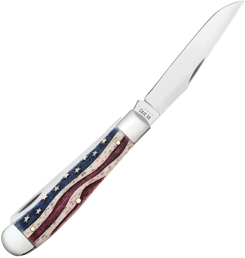 Case Star Spangled Natural Bone Color Wash Trapper