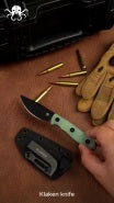 Klaken Z069 Apex ,14C28N Blade ， G10 Handle ，Jade/Black Fixed Blade