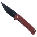 KLAKEN KNIVES VIREX FOLDING KNIFE WINE G10 HANDLE D2 TANTO PLAIN BLACK BLADE J147-VIREX-WINE G10-TANTO