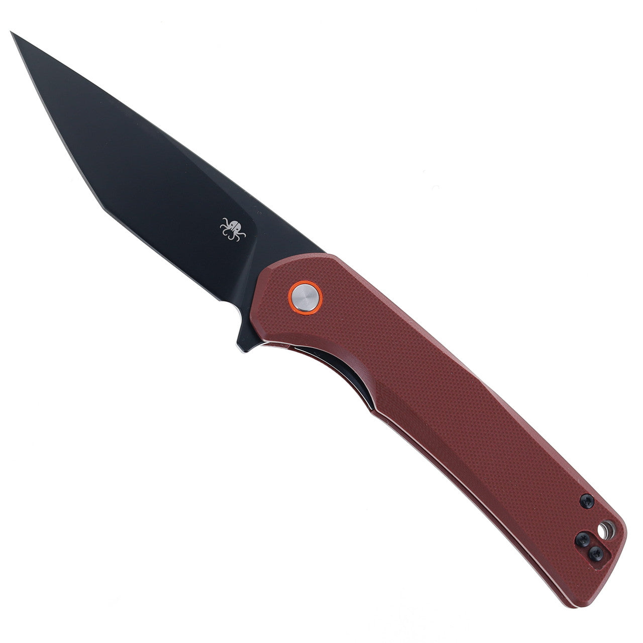 KLAKEN KNIVES VIREX FOLDING KNIFE WINE G10 HANDLE D2 TANTO PLAIN BLACK BLADE J147-VIREX-WINE G10-TANTO