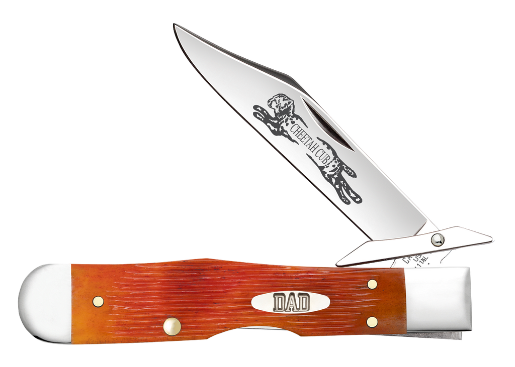 Case XX™ Cheetah Cub DAD Tequila Sunrise Bone 13363 Stainless Pocket Knife