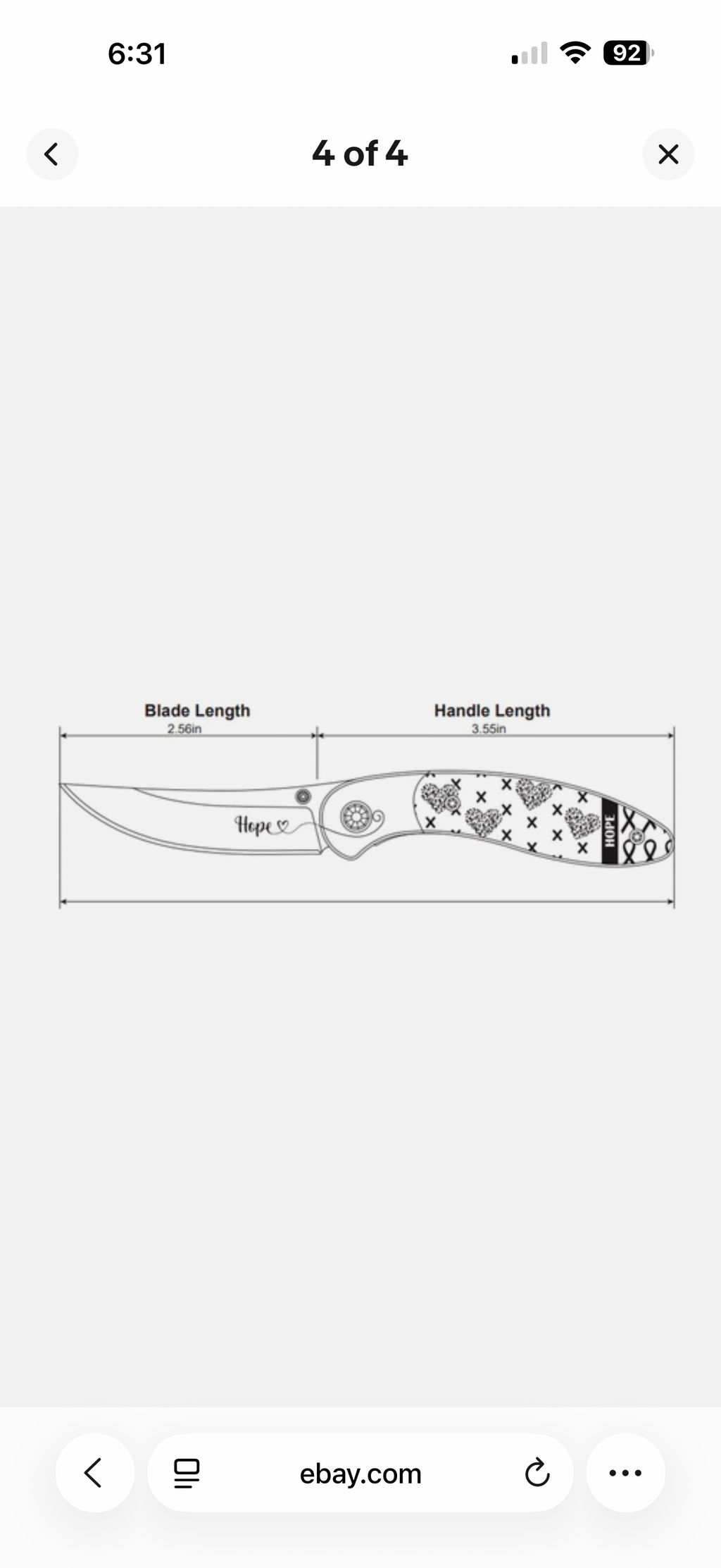 Brighten Blades Hope (Breast Cancer Awareness) Folding Knife 2.5" 8Cr13MoV Steel Aluminum Handle - BB004