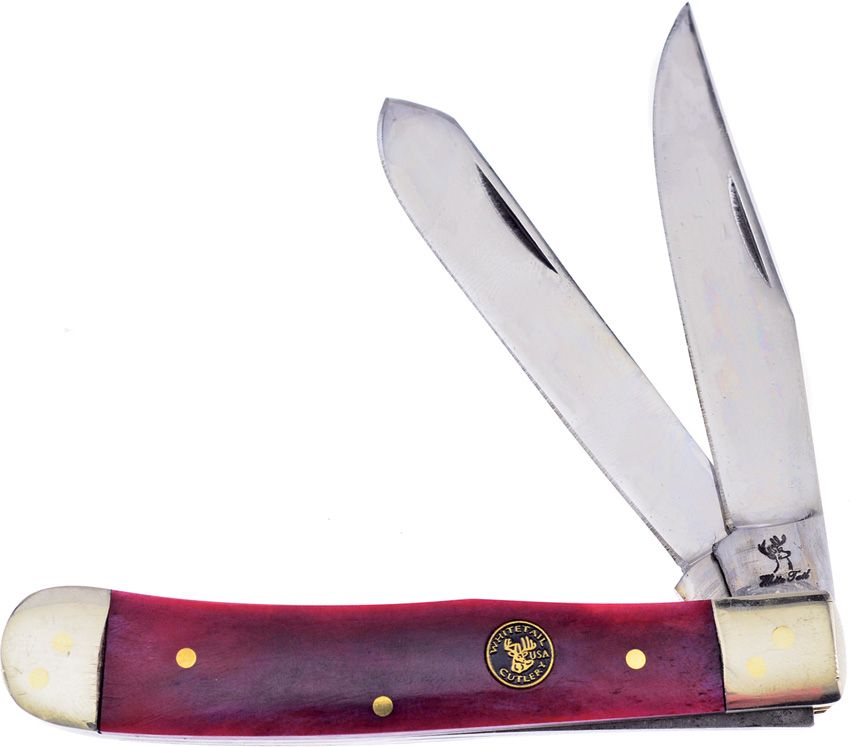 White Tail Cutlery Red Smooth Bone Trapper