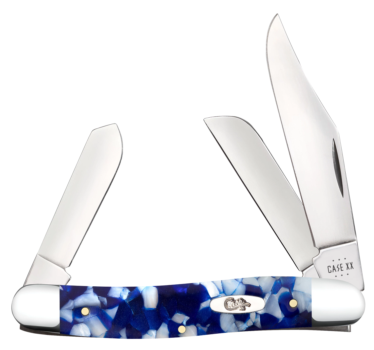Case Blue Crackle Kirinite Smooth Stockman 50722