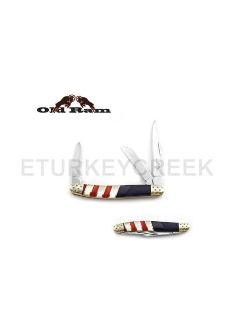Old Ram Red, White & Blue Stockman