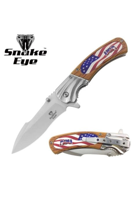 Snake Eye USA Flag Knife