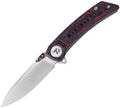 DreamTech Black, Red and Blue Micarta Linerlock