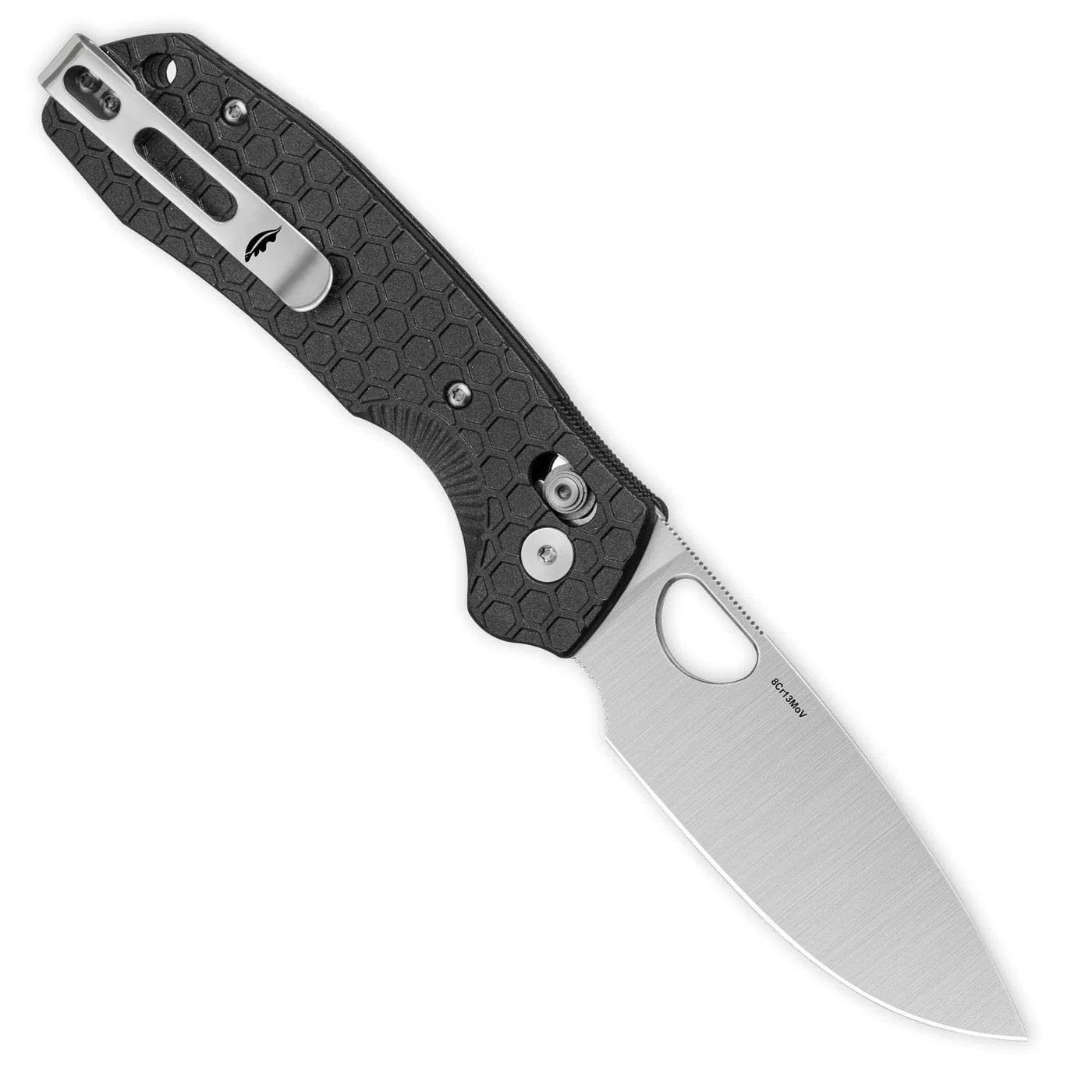 Honey Badger SMALL MEDIUM DROP POINT CROSSBOLT KNIFE ( HB6011 ) Black