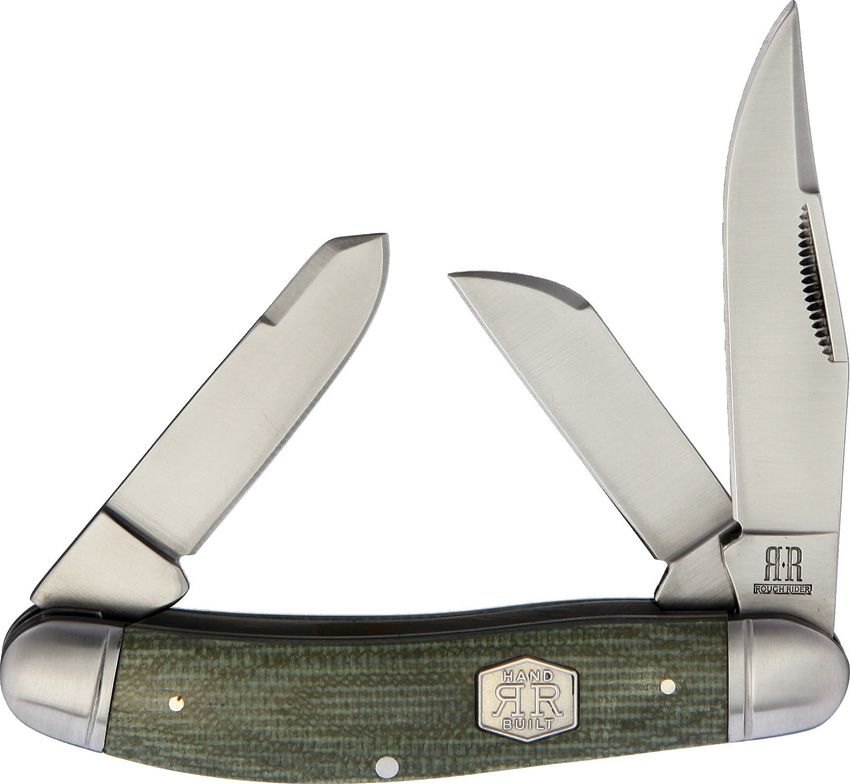 Rough Rider Sowbelly Green Brushed Micarta