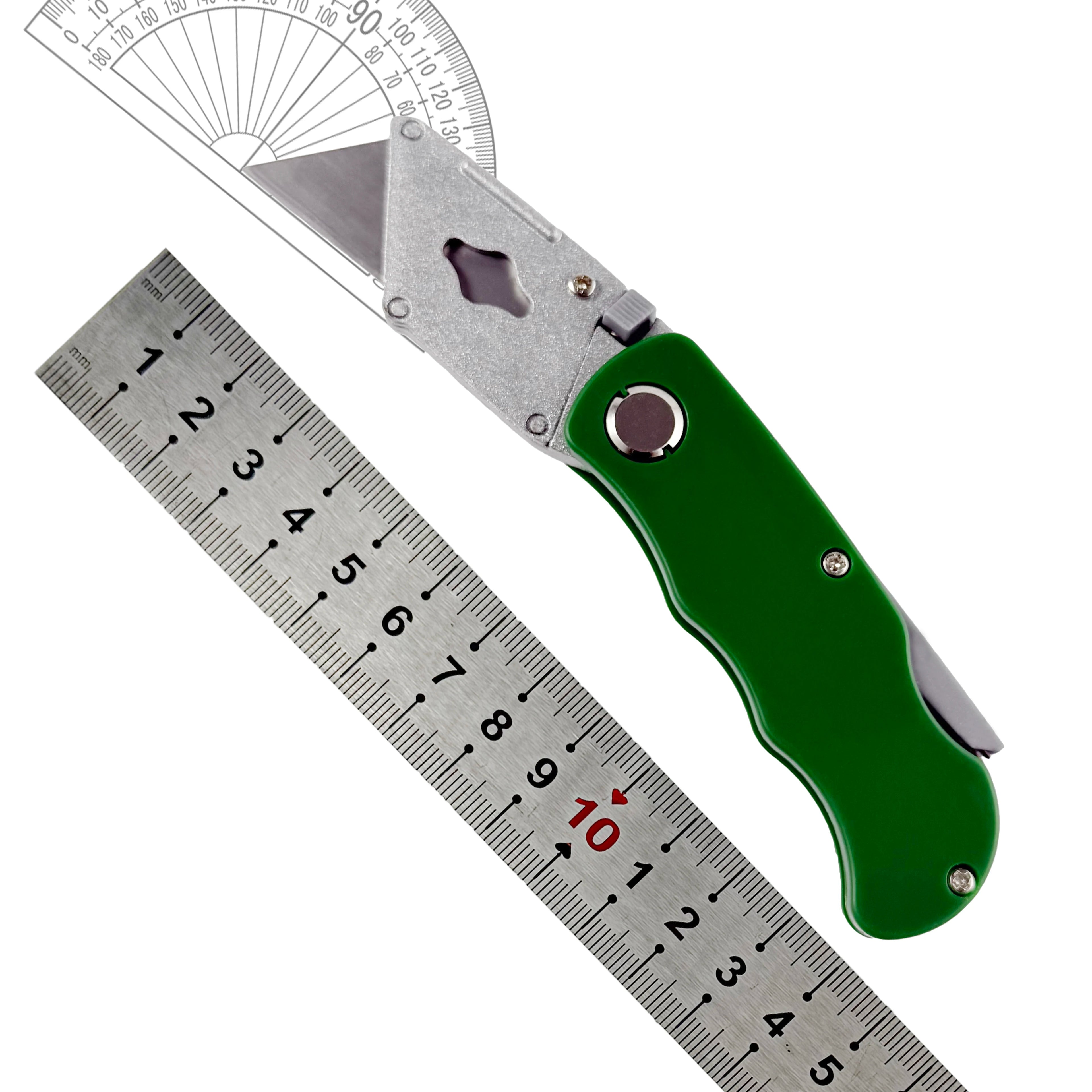 Folding Art Knife - 10 blades, box opener, office supplies, wallpaper knife, multi-functional folding knife，Utility knife