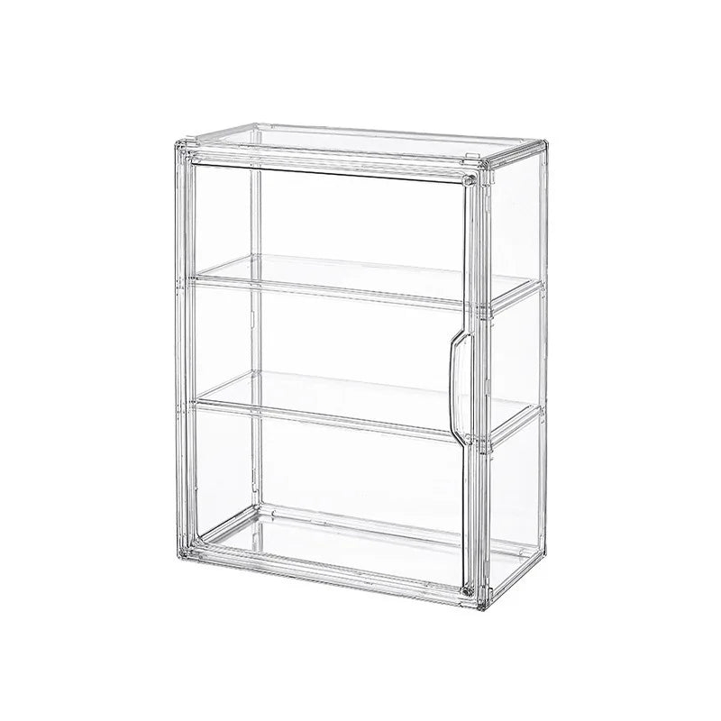 Desktop storage box, transparent acrylic dustproof storage box, figurine display cabinet