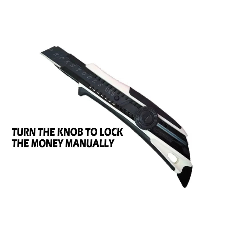 High Carbon Steel Blade Utility Knife Durable Industrial Replaceable Paper Cutter Office Art Student Supplies Stainless Steel