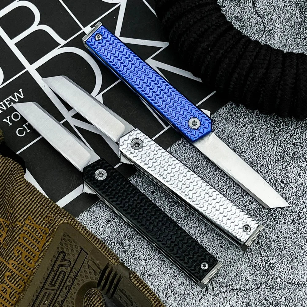 7083 New Style Pocket Knife Lightweight Durable EDC Tool 8Cr13MoV Blade 420 Steel Handle Useful Outdoor Combat Folding Knife