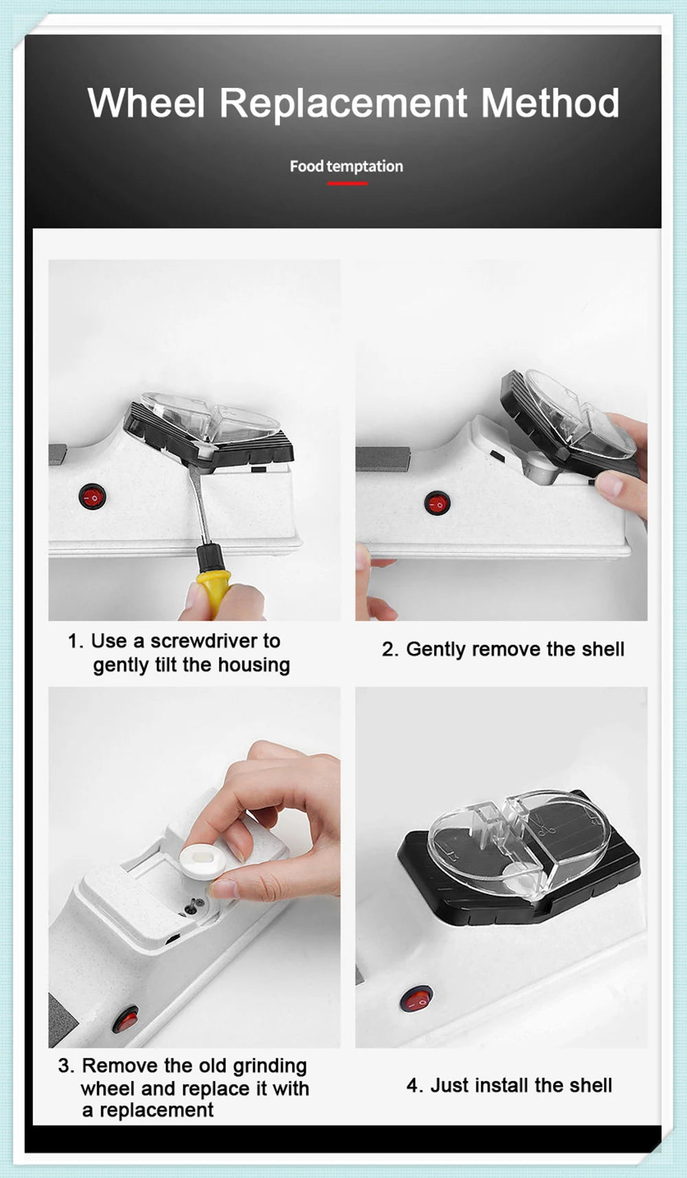 Electric Knife Sharpener Machine Kitchen Knives Scissor Sharpening Machine Grinder Efficient Safe Kitchen Utensils Accessories