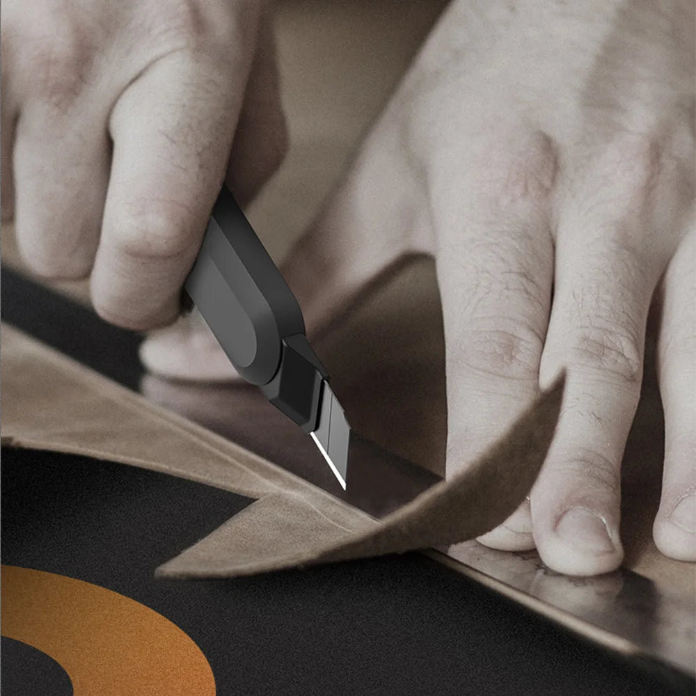 Deli Pocket Knife Portable Utility Knives Set 9mm/18mm Blades Retractable Box Paper Carton Cutter Art Office Home Supplies