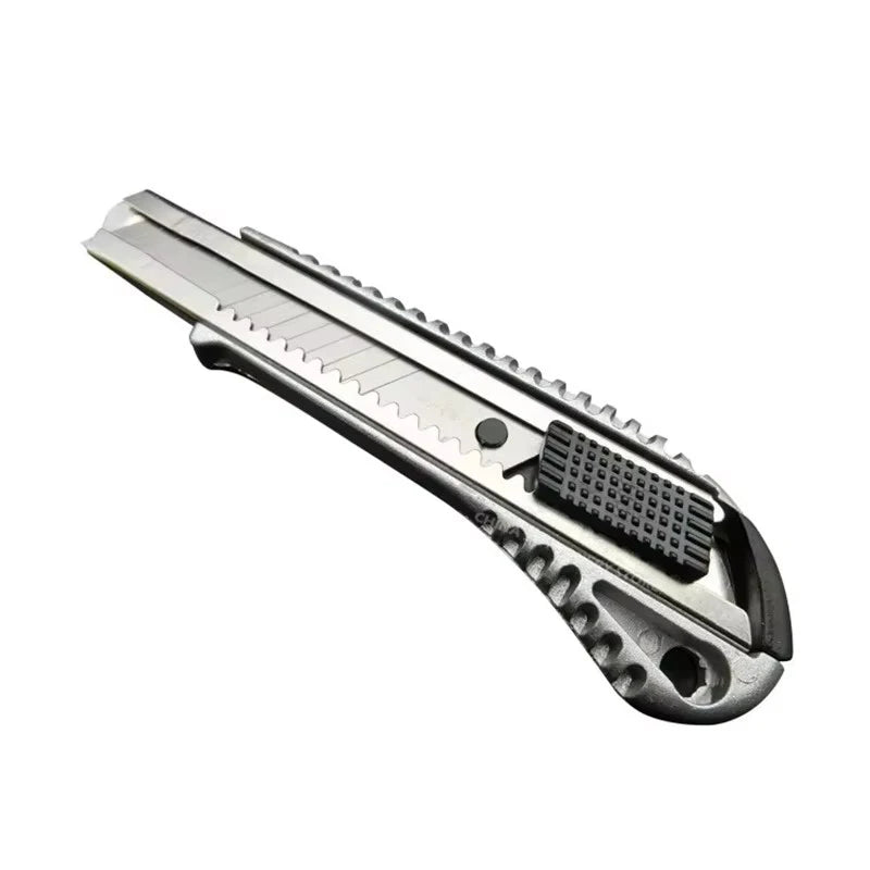 High Carbon Steel Blade Utility Knife Durable Industrial Replaceable Paper Cutter Office Art Student Supplies Stainless Steel