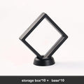 10pcs,Floating display box with base, transparent film display box for knife display and storage