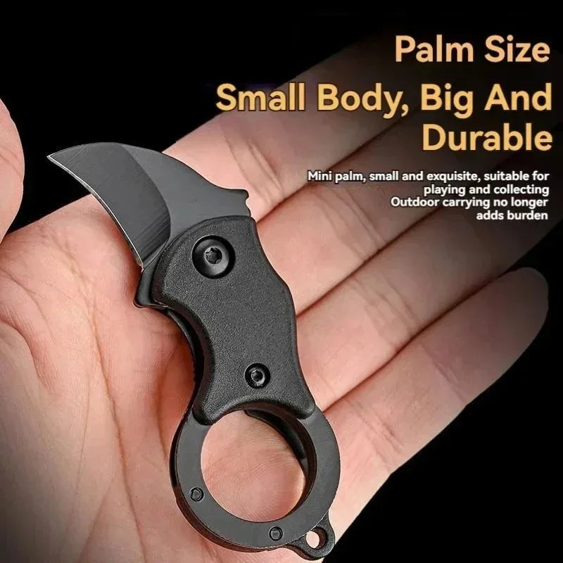 Mini Keychain Pocket Knife Stainless Steel Camping Small Mini Portable Knife Peeler Fixed Blade Multi EDC Tool with Chain.