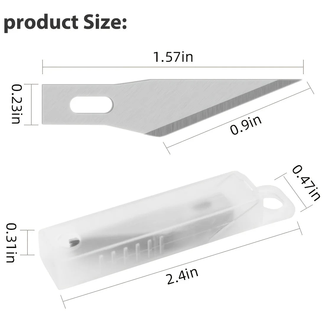 Knife Set - 1pc High-Grade Craft Knife Set with 10 Extra Premium Steel Knife Blades and 15cm Ruler
