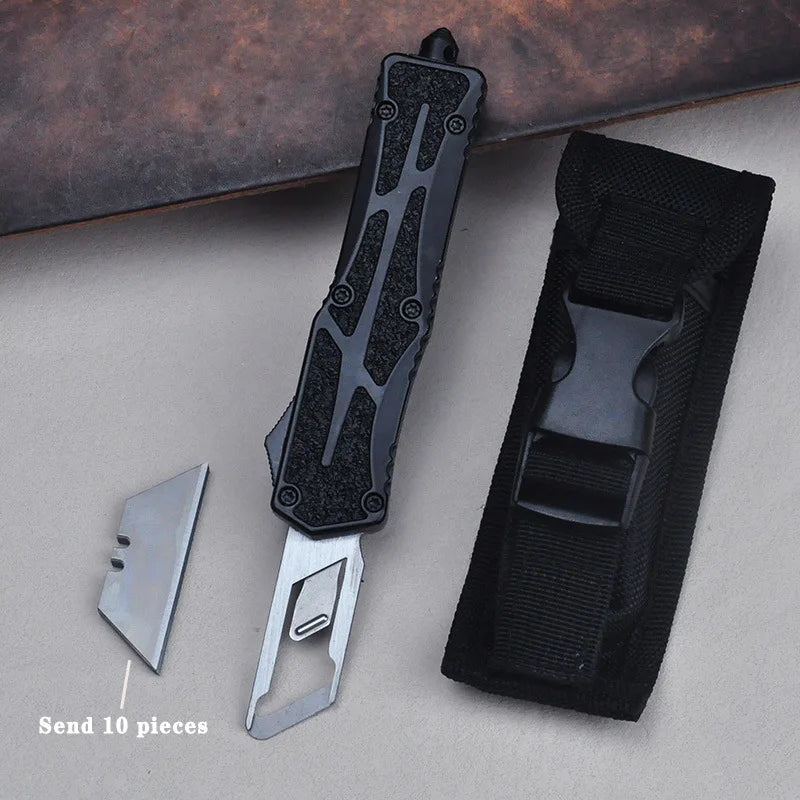 Art knife, multifunctional knife. High end gift box packaging, with 10 blades and a nylon knife cover as a gift