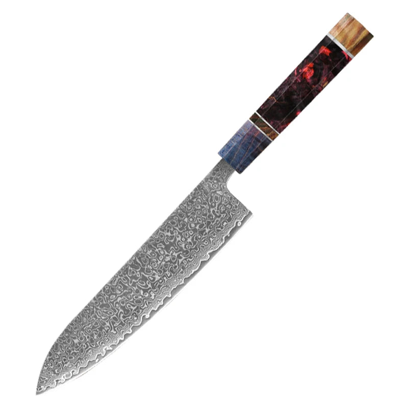 1-5 PCS Kitchen Knife set Damascus Steel Japanese chef Knife Santoku Knife Nakiri Knife kiritsuke knife Stable wood Handle