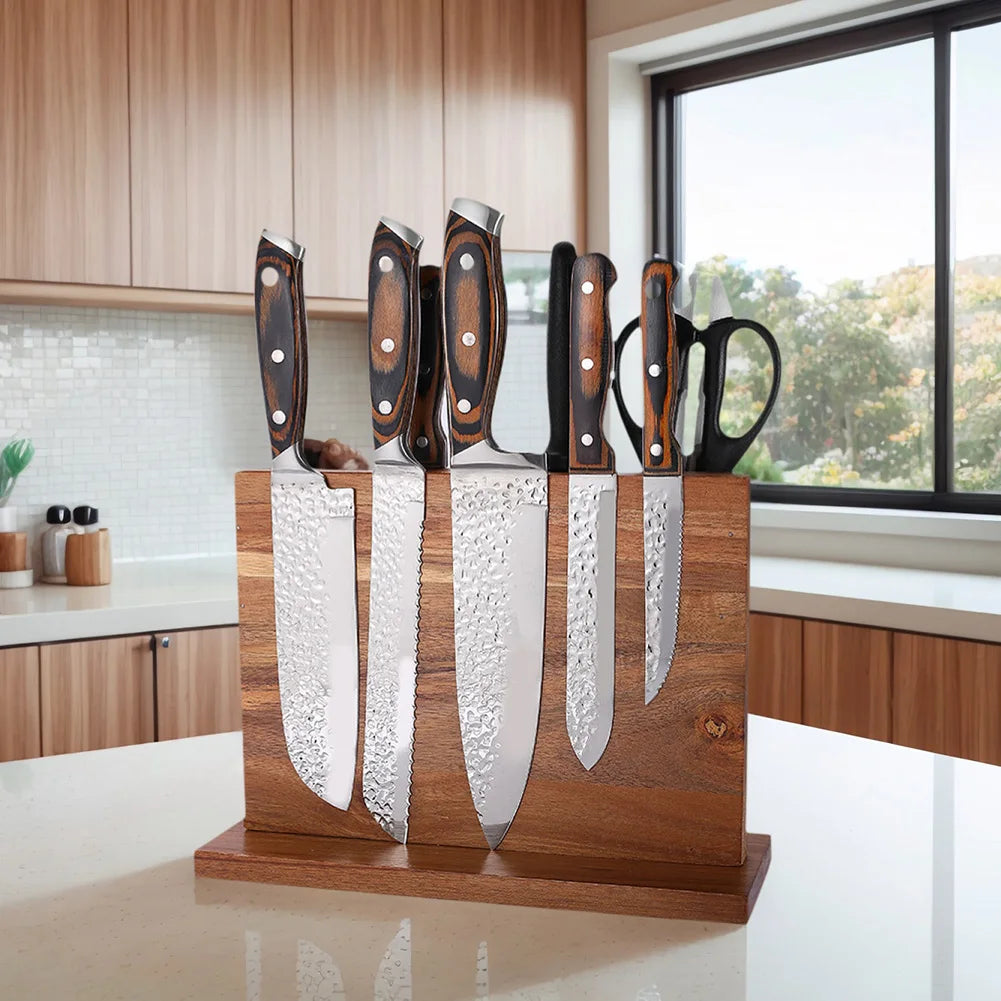 Magnetic Double-Sided Knife Block Knife Display Rack Strong Magnetism Knife Holder for Kitchen Counter Multifunctional Storage