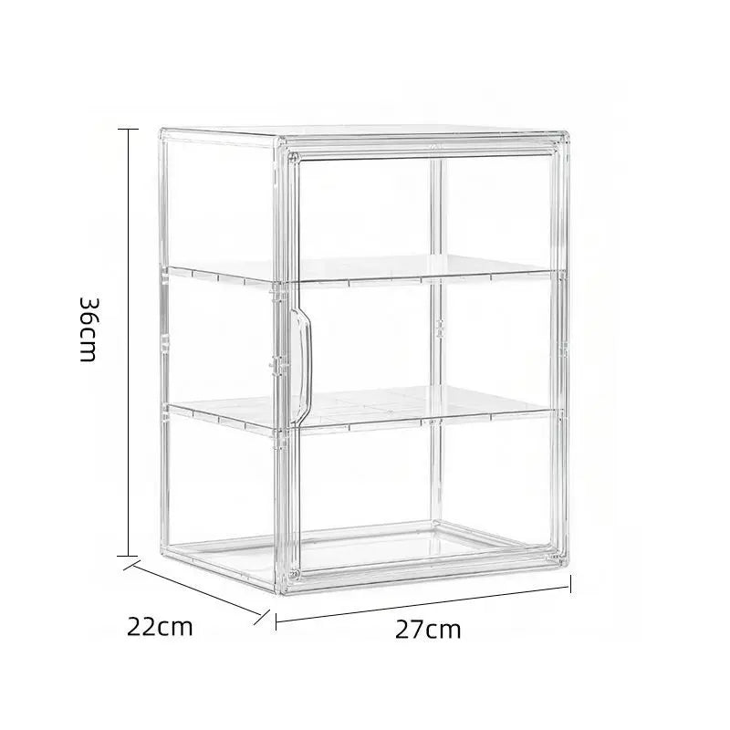 Desktop storage box, transparent acrylic dustproof storage box, figurine display cabinet