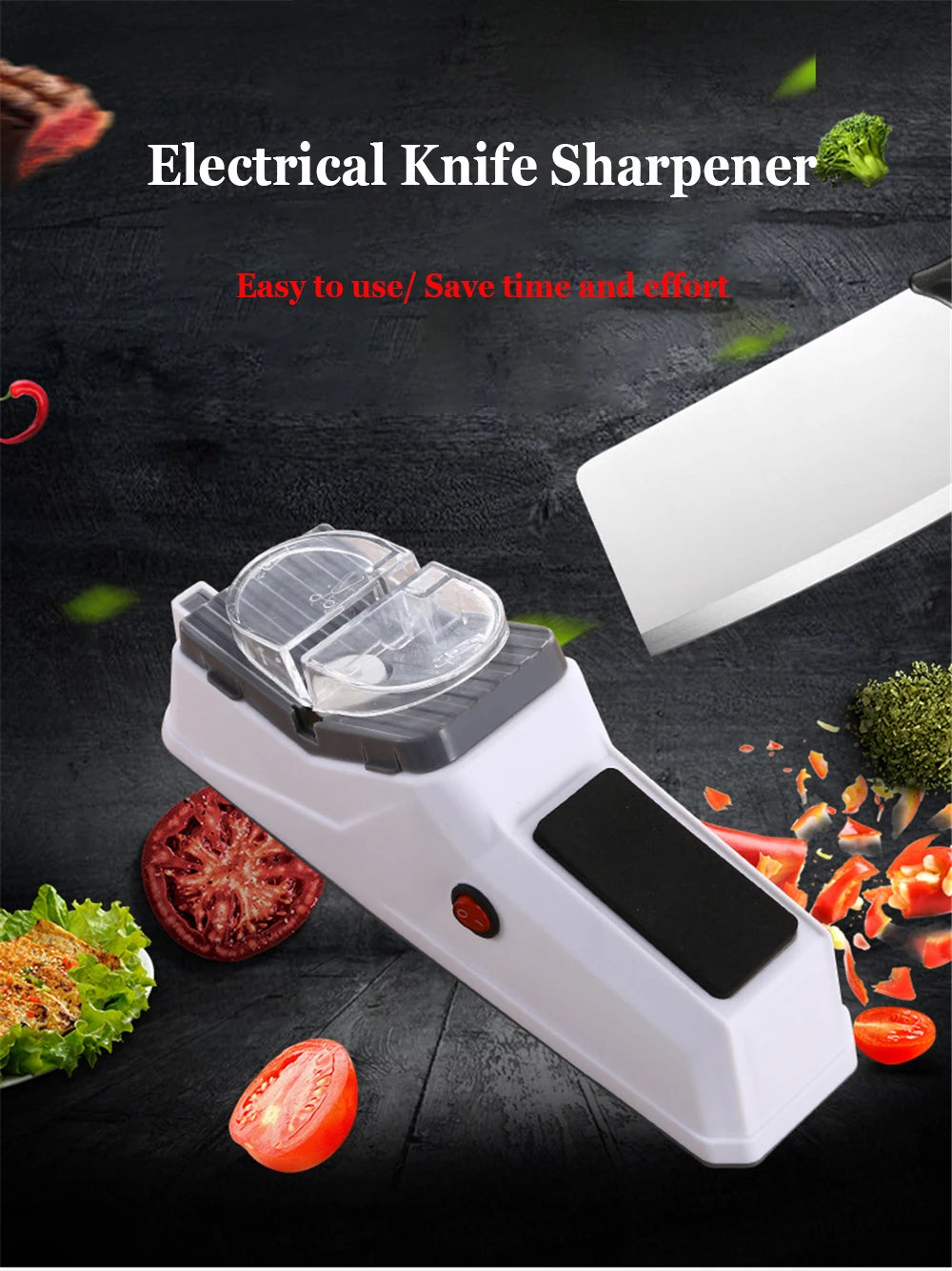 Electric Knife Sharpener Machine Kitchen Knives Scissor Sharpening Machine Grinder Efficient Safe Kitchen Utensils Accessories