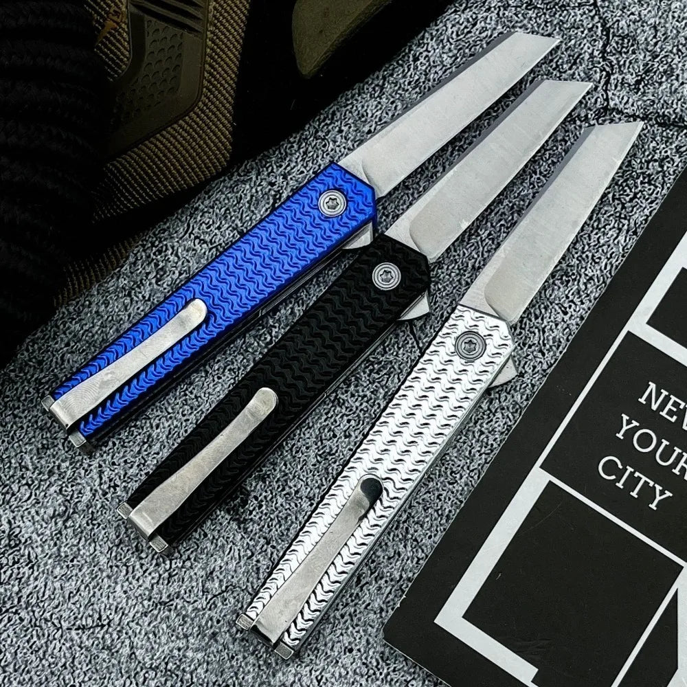 7083 New Style Pocket Knife Lightweight Durable EDC Tool 8Cr13MoV Blade 420 Steel Handle Useful Outdoor Combat Folding Knife