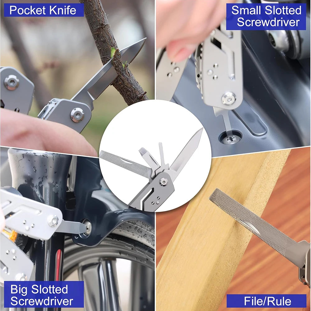 Multitool 14 in1 With Mini Tools Knife Pliers And 11 Bits Multi Tool All In One Multi Function Gear Camping Backpacking Survival