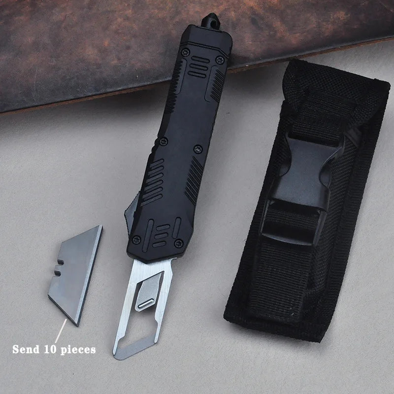 Art knife, multifunctional knife. High end gift box packaging, with 10 blades and a nylon knife cover as a gift
