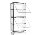 1 Set Double Layer Small Scale Collection Display Box Transparent Dustproof Storage Box Large Capacity Desktop Organizer Box