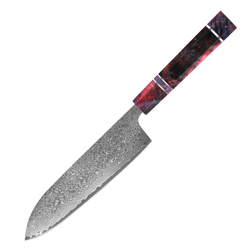 1-5 PCS Kitchen Knife set Damascus Steel Japanese chef Knife Santoku Knife Nakiri Knife kiritsuke knife Stable wood Handle