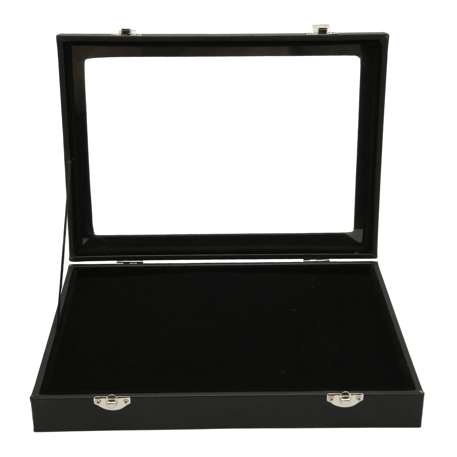 Pin Display Case Dustproof Space Saving Easy Cleaning Medal Frame Box Transparent Lid with Lock Buckle for Badge Collection
