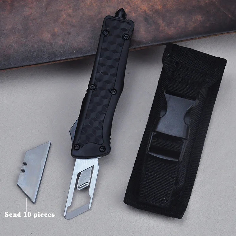 Art knife, multifunctional knife. High end gift box packaging, with 10 blades and a nylon knife cover as a gift